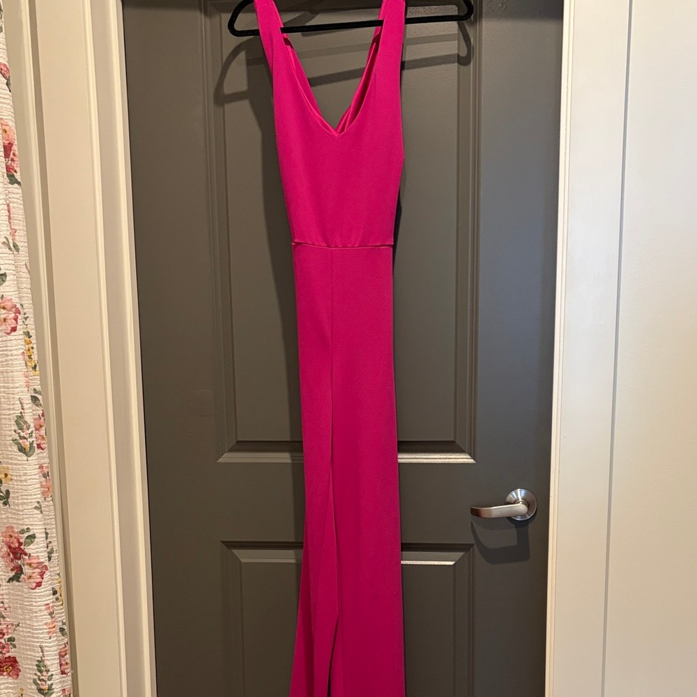 Crystal Sky Fuchsia Sleeveless Jumpsuit